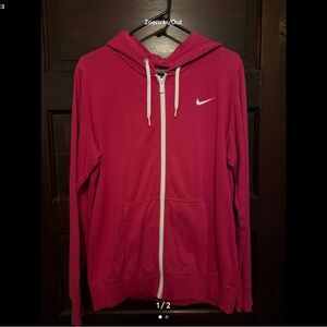 Nike Fuchsia and Gray Hoodie